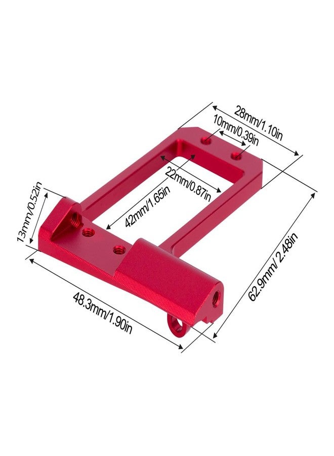 YSKMLOLP 1/10 RC Servo Mount,CNC Front Axle BAT Servo Mount Low Center of Gravity for 1/10 RC Crawler Vanquish VS4-10 Phoenix F10 Portal Axle LCG Chassis DIY (Black) - Image 2